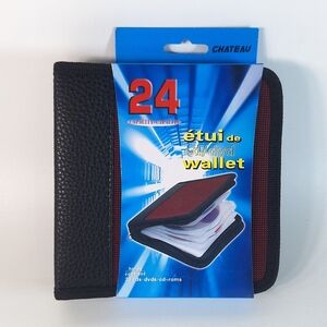 Chateau 24 Capacity CD/DVD Wallet Protect Organize Burgundy